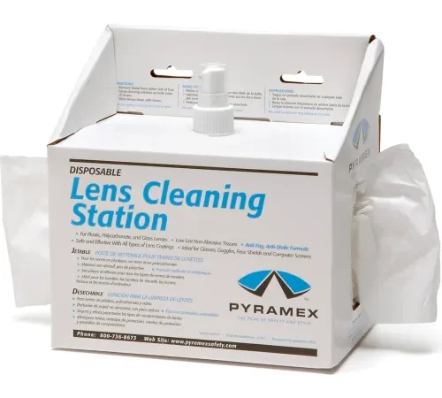 Lens Cleaning Station, 8oz Cleaning Solution, 600 Tissues