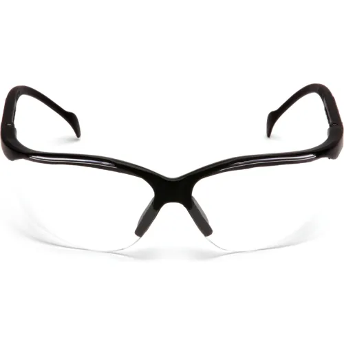 Venture II® Safety Glasses Clear Lens , Black Frame - Pkg Qty 12 - Image 2