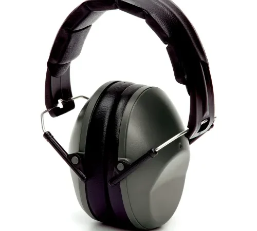 Pyramex® Low Profile Earmuff, Fold-Away, NRR 22dB, Gray, Each
