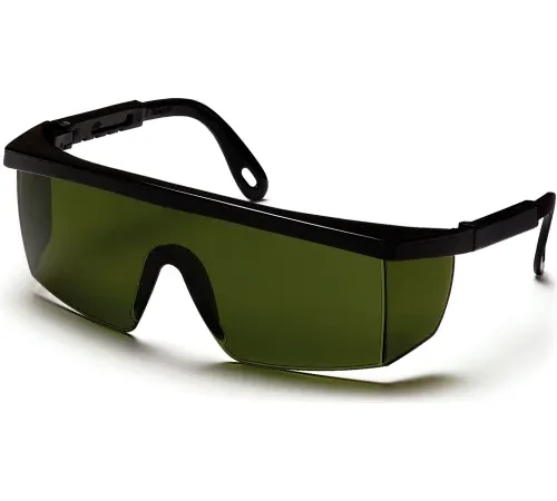 Pyramex® Integra® Safety Glasses, Anti-Fog, Shade 3.0 IR, Green Lens/Black Frame - Pkg Qty 12