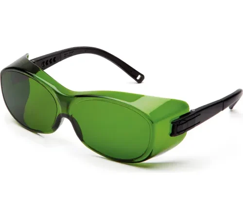 Pyramex® OTS® Safety Glasses, Anti-Fog, Shade 3.0 IR, Green Lens/Black Frame - Pkg Qty 12