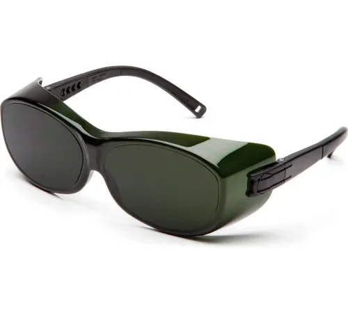 Pyramex® OTS® Safety Glasses, Anti-Fog, Shade 5.0 IR, Green Lens/Black Frame - Pkg Qty 12
