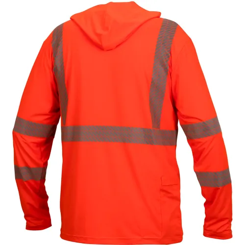 Pyramex® RLPH1 Long Sleeve Pullover Hoodie with UV Protection, Class 3, S, Hi-Vis Orange - Image 2