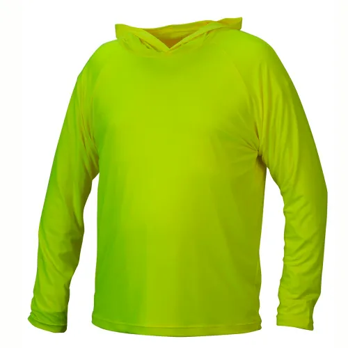 Pyramex® RLPH1NS Long Sleeve Pullover Hoodie with UV Protection, M, Hi-Vis Lime - Image 2