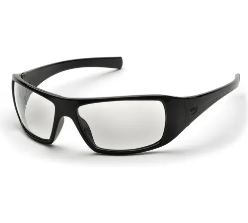 Goliath" Safety Glasses Clear Lens , Black Frame - Pkg Qty 12