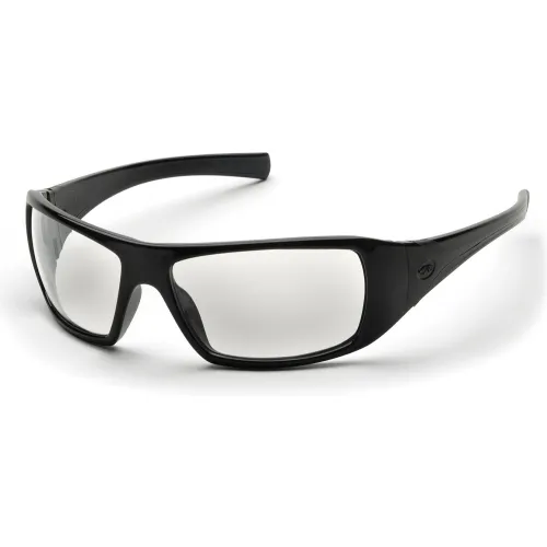Goliath" Safety Glasses Clear Lens , Black Frame - Pkg Qty 12