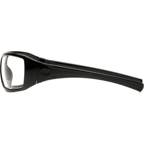 Goliath" Safety Glasses Clear Lens , Black Frame - Pkg Qty 12 - Image 4