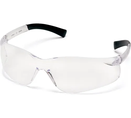 Ztek® Safety Glasses Clear Anti-Fog Lens , Clear Frame - Pkg Qty 12