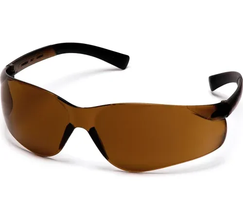 Ztek® Safety Glasses Coffee Lens , Coffee Frame - Pkg Qty 12
