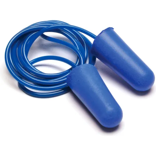Pyramex® Metal Detectable Disposable Earplugs, Corded, 32dB, DPD1001, 100 Pairs/Box