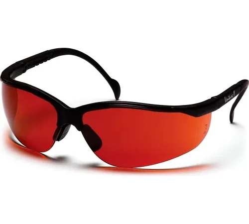 Venture Ii® Safety Glasses Sun Block Bronze Lens , Black Frame - Pkg Qty 12