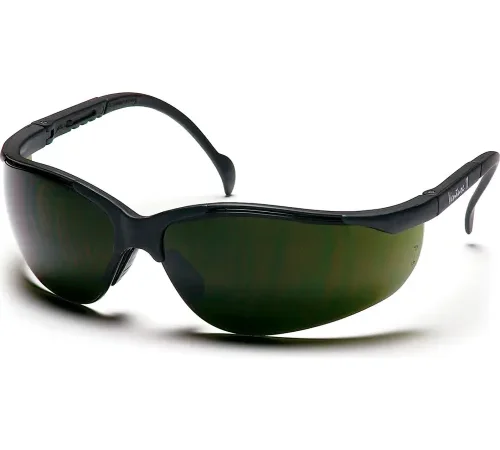 Venture Ii® Safety Glasses 5.0 Ir Filter Lens , Black Frame - Pkg Qty 12