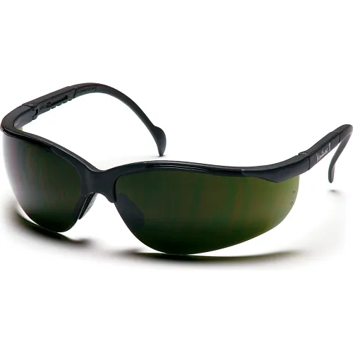 Venture Ii® Safety Glasses 5.0 Ir Filter Lens , Black Frame - Pkg Qty 12