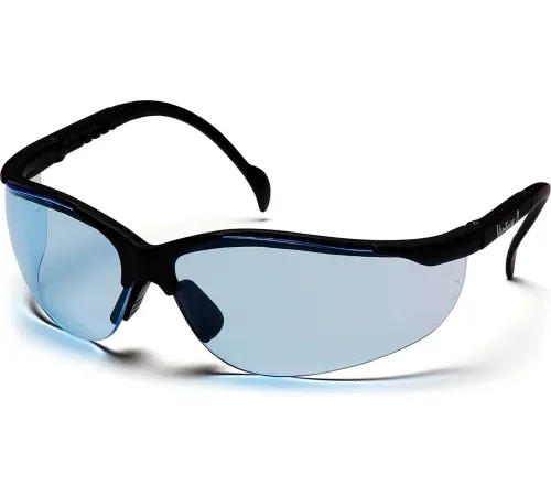 Venture Ii® Safety Glasses Infinity Blue Lens , Black Frame - Pkg Qty 12