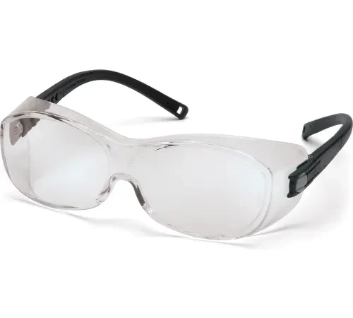 Ots® Safety Glasses Clear Lens , Black Temples - Pkg Qty 12