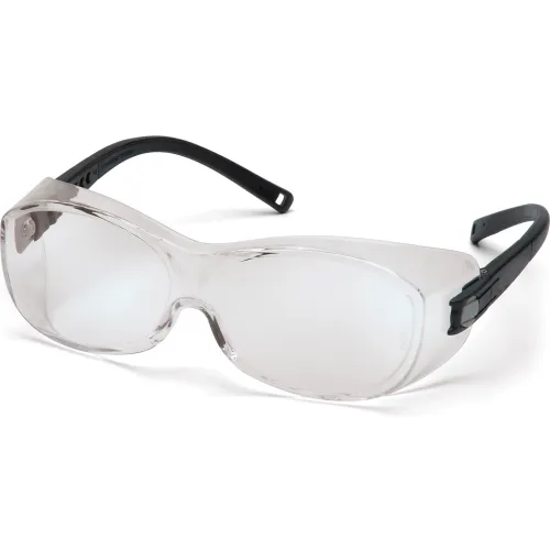 Ots® Safety Glasses Clear Anti-Fog Lens , Black Temples - Pkg Qty 12