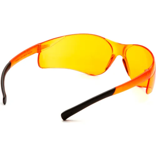Ztek® Safety Glasses Orange Lens , Orange Frame - Pkg Qty 12 - Image 3