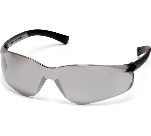 Ztek® Safety Glasses Silver Mirror Lens , Silver Mirror Frame - Pkg Qty 12