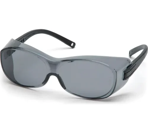 Ots® Safety Glasses Gray Lens , Black Temples - Pkg Qty 12