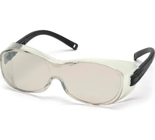 Ots® Safety Glasses Io Mirror Lens , Black Temples - Pkg Qty 12