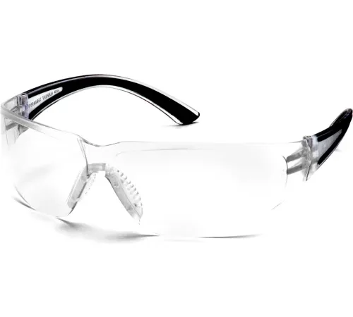 Cortez" Safety Glasses Clear Anti-Fog Lens , Black Temples - Pkg Qty 12