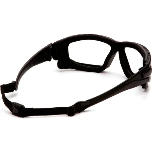 I-Force" Safety Glasses Clear Anti-Fog Lens , Black Temples/Strap - Pkg Qty 12 - Image 4