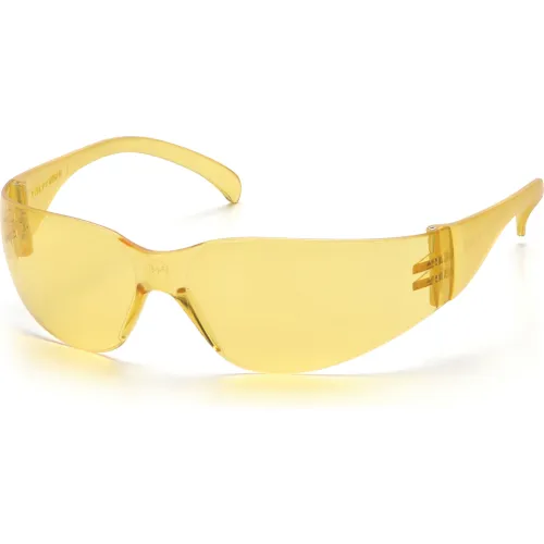 Intruder" Safety Glasses Amber Lens , Amber Frame - Pkg Qty 12