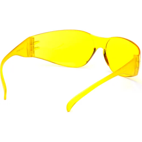 Intruder" Safety Glasses Amber Lens , Amber Frame - Pkg Qty 12 - Image 3
