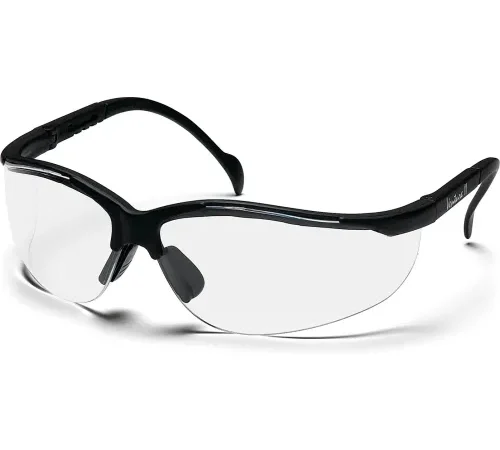 Venture Ii® Safety Glasses Clear Anti-Fog Lens , Black Frame - Pkg Qty 12