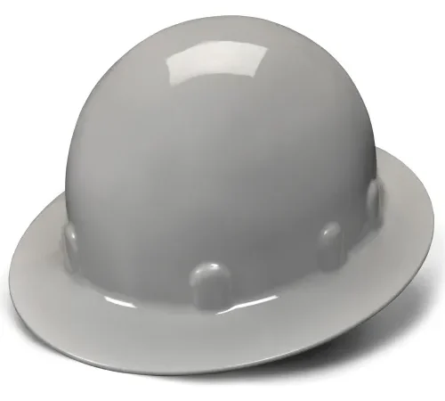 Gray Full Brim 4 Point Ratchet Sleek Shell Hard Hat - Pkg Qty 12