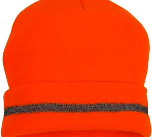 Pyramex® RH1 Knit Cap with Reflective Strip, One Size, Hi-Vis Orange