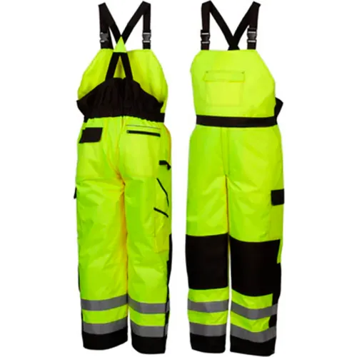 Pyramex® RWB46 Insulated Winter Bib Pants, L, Hi-Vis Lime