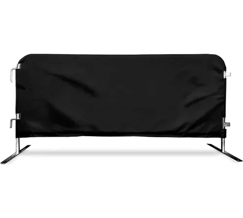 Queue Solutions Barricade Vinyl Jacket, 98-1/2"L x 37"H, Black
