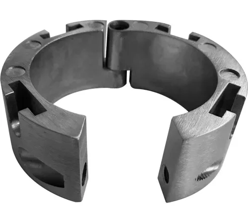 Queue Solutions™ Stanchion Collar, 4 Way Connectivity, 2-1/2" Dia, Satin Aluminum