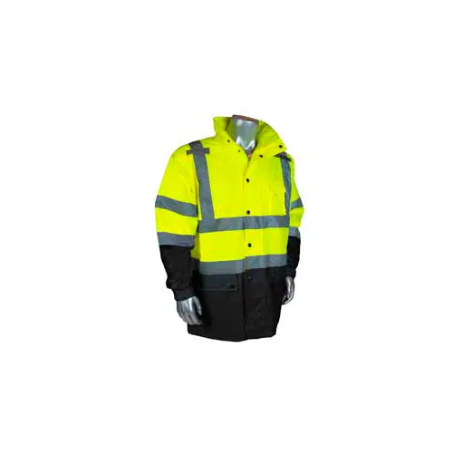 Radians RW30-3Z1Y General Purpose Rain Jacket, Hi-Viz Lime, XL