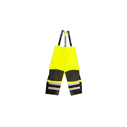 Radians RW32-EZ1Y Heavy Duty Rip Stop Waterproof & Breathable Pants W/Bib, Hi-Viz Lime, M