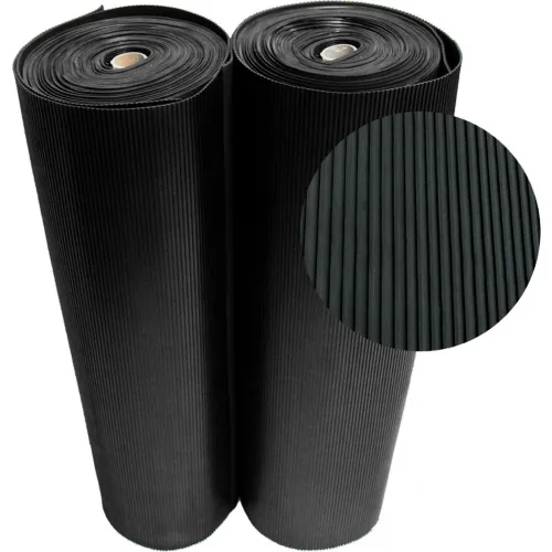 Rubber-Cal "Ramp-Cleat" Non-Slip Outdoor Rubber Mats - 1/8 in x 3 ft x 8 ft Floor Mat