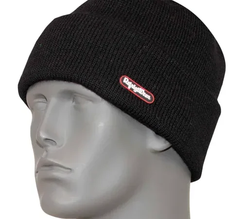 RefrigiWear® Marino Wool Watch Cap, Black, One Size, 0043RBLKOSA