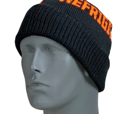 Refrigiwear Watch Cap, Black with RefrigiWear Logo