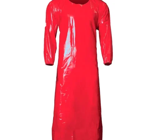 Top Dog 86034 6 mil Gown- Large, Red