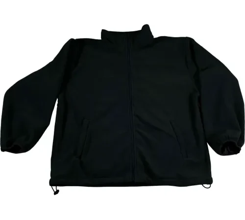 Petra Roc Fleece Work Jacket W/2 Zipped Slash Pockets, Elastic Cuffs, Black, Size XL