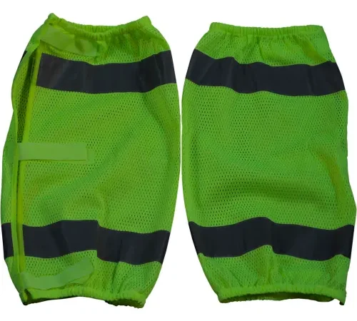 Petra Roc Leg Gaiter, ANSI Class E, Polyester Mesh, Lime, One Size, 1 Pair