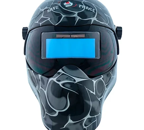 Save Phace EFP Gen X Auto-Darkening Welding Helmet, 10 Fixed Shade, Black Asp Graphic