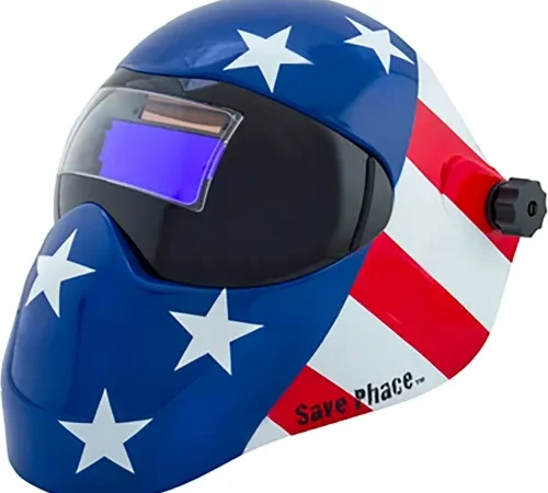 Save Phace EFP I Auto-Darkening Welding Helmet, 9-13 Variable Shade, Patriot Graphic