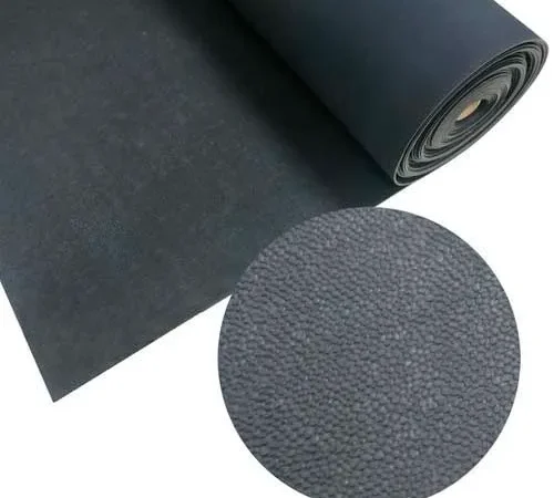 Rubber-Cal "Tuff-n-Lastic" Rubber Runner Mat - 1/8 in x 48 in x 8 ft Rolled Rubber Flooring - Black