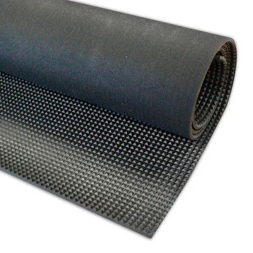 Rubber-Cal "Super-Grip Scraper" Rubber Runner Mats - 3/16 in x 4 ft x 4 ft - Black Traction Mat - Image 3