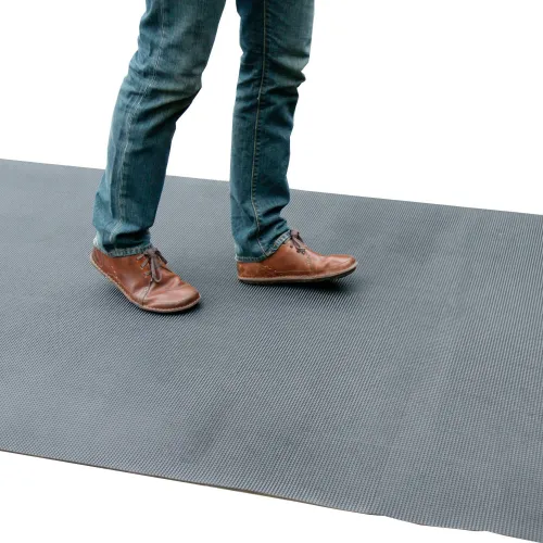 Rubber-Cal "Super-Grip Scraper" Rubber Runner Mats - 3/16 in x 4 ft x 4 ft - Black Traction Mat - Image 4