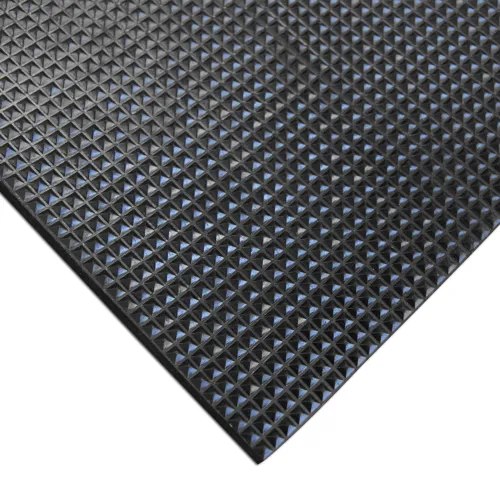Rubber-Cal "Super-Grip Scraper" Rubber Runner Mats - 3/16 in x 4 ft x 8 ft - Black Traction Mat