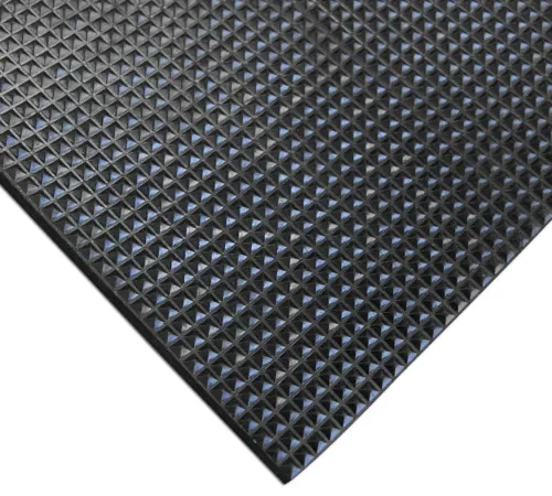 Rubber-Cal "Super-Grip Scraper" Rubber Runner Mats - 3/16 in x 4 ft x 10 ft - Black Traction Mat
