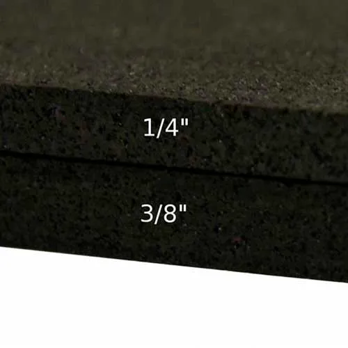 Rubber-Cal "Recycled Flooring" 1/4 in. x 4 ft. x 6 ft. - Black Rubber Mats - Image 2
